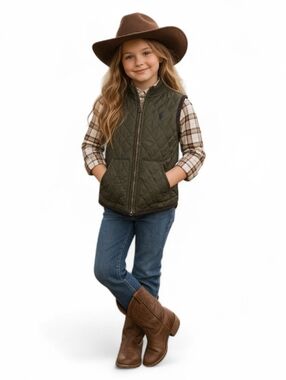 Polo Ralph Lauren Quilted Water-Repellent Vest Kids Unisex Sz 8